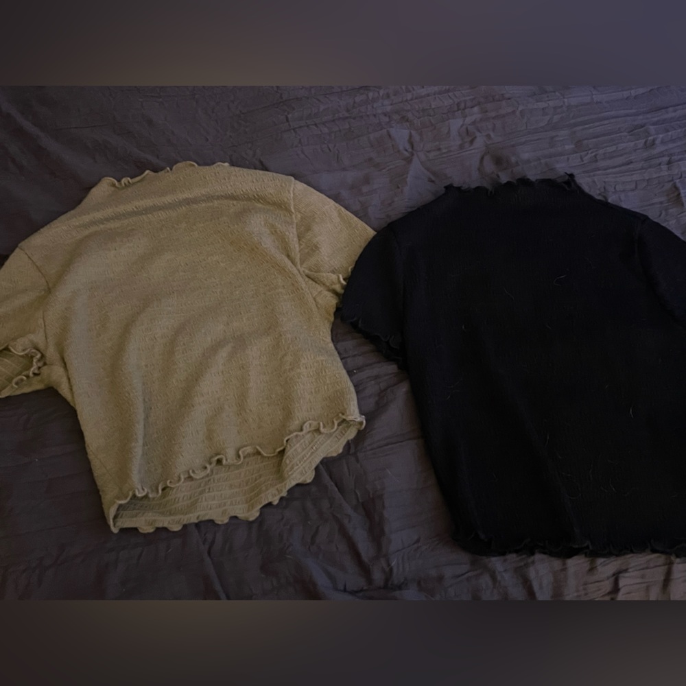 2 high-neck, t shirts, never worn. Both shirts included